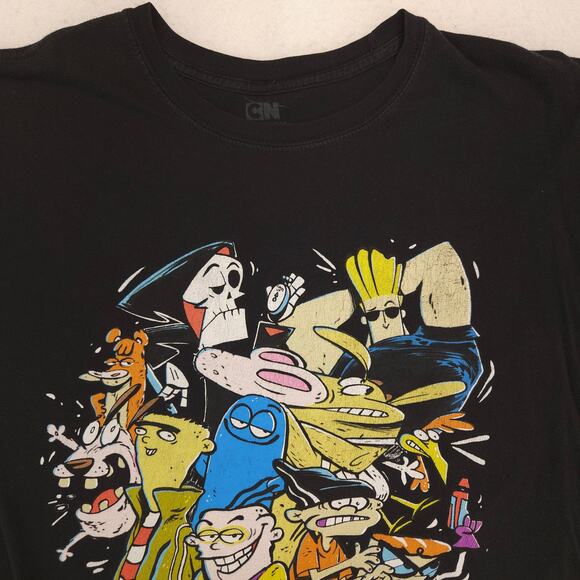 Cartoon Network Short Sleeve Crew Neck Graphic T Shirt Adult Mens Size XL Black - Picture 1 of 10